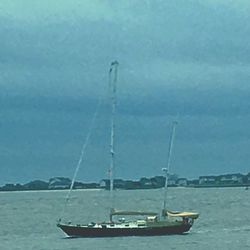 Boats sailing in sea