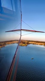 View of bridge over sea against sky