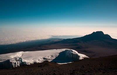 Scenic view of desert against sky