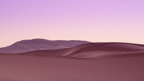 Scenic view of desert against clear sky