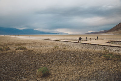 Scenic view of desert against sky