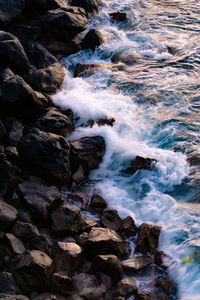 Rocks in sea