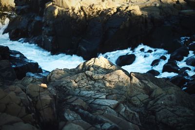 Rock formations in sea