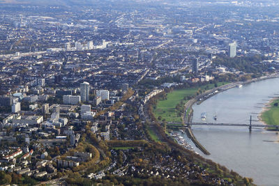 High angle view of düsseldorf