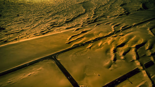 High angle view of beach