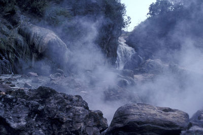 Scenic view of waterfall