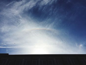 Low angle view of vapor trail in sky