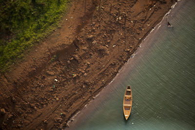 Aerial view of boats in the sea in brazil