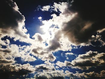 Low angle view of cloudy sky