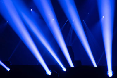 Close-up of illuminated lights at night