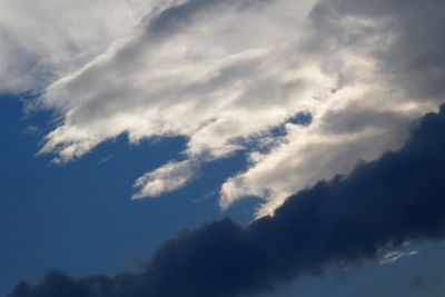 Low angle view of clouds in sky