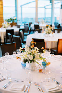 Place setting in restaurant