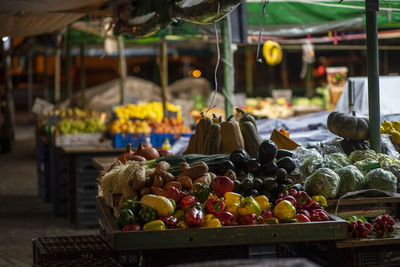 Fruits for sale at market stall