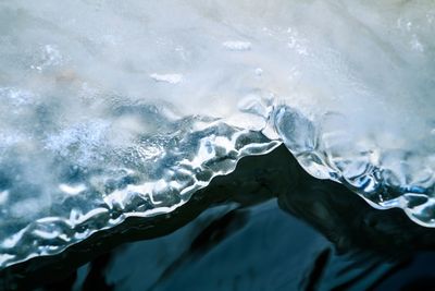 Close-up of ice crystals