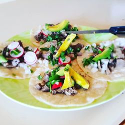 Close-up of food in plate