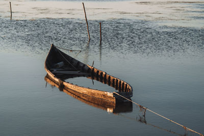 Boats in lake