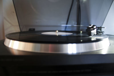 Close-up of electric lamp