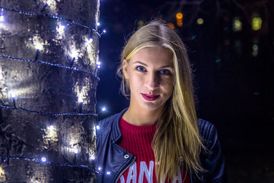 Portrait of smiling young woman