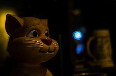 Close-up of toy cat