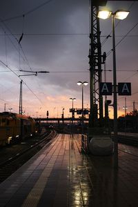 Rainy railway station