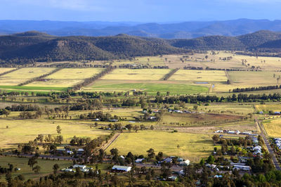 High angle view of agricultural field