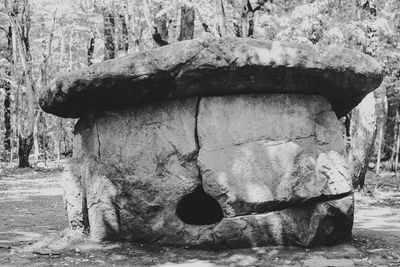 Close-up of old stone wall