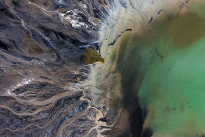 High angle view of sea shore