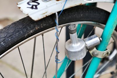 Cropped image of bicycle tire