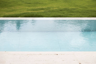 High angle view of swimming pool