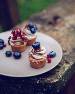 Close-up of cake on table