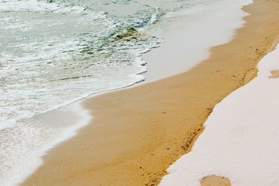 High angle view of beach