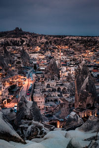 Aerial view of buildings in city