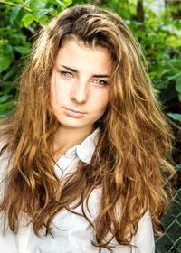 Close-up portrait of a teenage girl