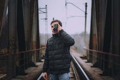 Man photographing