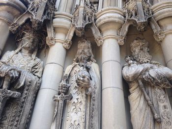 Low angle view of statue of building