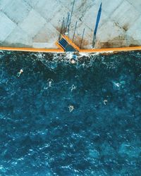 Close-up of swimming pool in sea