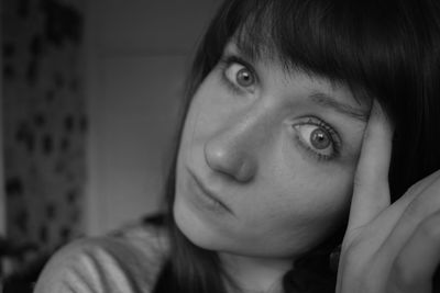 Close-up portrait of young woman