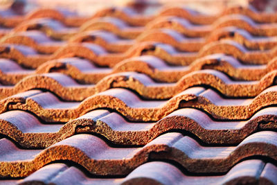 Full frame shot of patterned roof