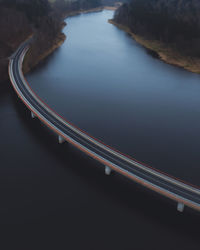 High angle view of bridge over river