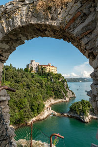 Duino castle in the gulf of trieste italy