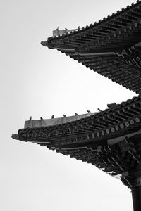 Low angle view of temple against sky