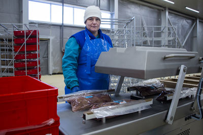 Portrait of man working in workshop