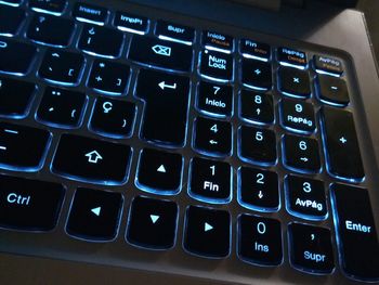 Close-up of computer keyboard