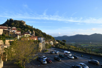 View of caiazzo, a medieval town in campania, italy.