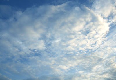 Low angle view of clouds in sky