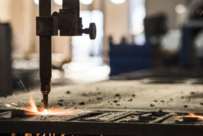 View of machinery in factory