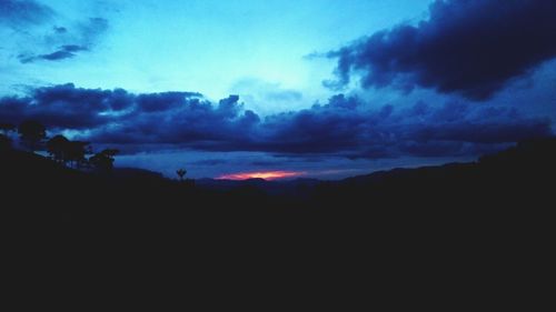 Dramatic sky over landscape