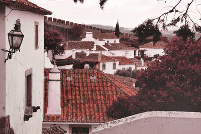 Houses against sky