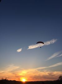 Low angle view of hot air balloon against sky