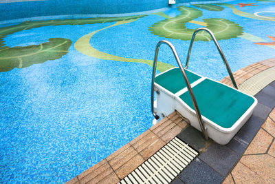 High angle view of swimming pool